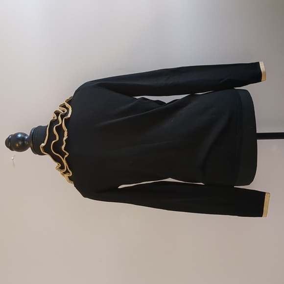 💎BELLDINI Black/Champagne Rhinestone Cardigan Top - S - Picture 5 of 14